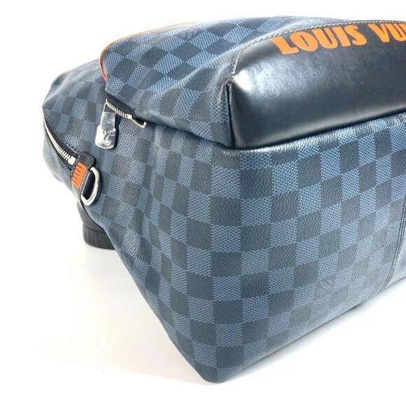 LOUIS VUITTON N40157 Damier Cobalt Discovery bag Backpack Canvas Navy/Orange main image 7